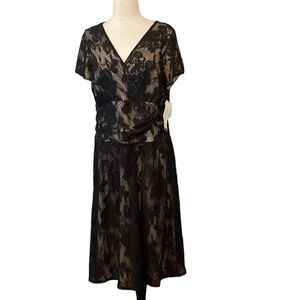 NWT Perceptions New York Lace Overlay Dress Sz 14